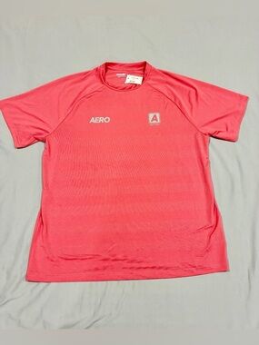 Aeropostale Men's Moisture Wicking Quick Dry Large Shirt NWT Coral Color